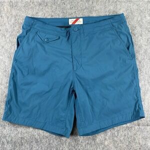 Best Made Co Swim Trunk Shorts Men's 33 x 6.5 Blue Drawstring Pockets